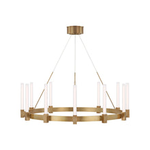Load image into Gallery viewer, Mafra LED Chandelier in Hand-Rubbed Antique Brass (Large).
