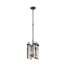 Load image into Gallery viewer, Malik LED Chandelier in Bronze/Crystal (Small).
