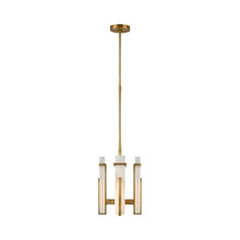Load image into Gallery viewer, Malik LED Chandelier in Hand-Rubbed Antique Brass/Alabaster (Small).
