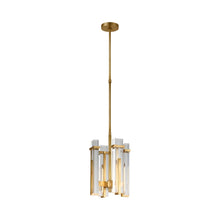 Load image into Gallery viewer, Malik LED Chandelier in Hand-Rubbed Antique Brass/Crystal (Small).
