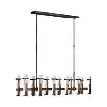 Load image into Gallery viewer, Malik LED Linear Chandelier in Bronze (Crystal).

