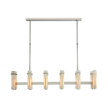 Load image into Gallery viewer, Malik LED Linear Chandelier in Polished Nickel (Alabaster).
