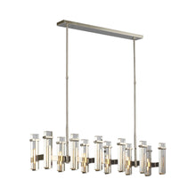 Load image into Gallery viewer, Malik Led Linear Chandelier in Polished Nickel (Crystal).
