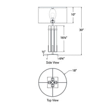Load image into Gallery viewer, Malik LED Table Lamp - line drawing.
