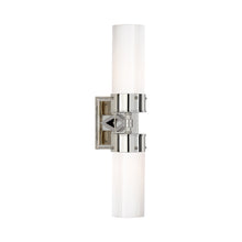 Load image into Gallery viewer, Marais Bath Wall Light in Polished Nickel/White Glass (Large).
