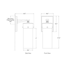 Load image into Gallery viewer, Marais Bath Wall Light - line drawing.
