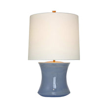 Load image into Gallery viewer, Marella LED Table Lamp in Polar Blue Crackle (Small).

