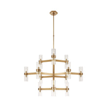 Load image into Gallery viewer, Margita Chandelier in Hand-Rubbed Antique Brass/Clear.
