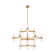 Load image into Gallery viewer, Margita Chandelier in Hand-Rubbed Antique Brass/White.
