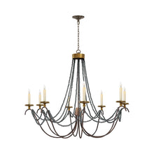 Load image into Gallery viewer, Marigot Chandelier in Hand Painted Rust Finish (Large).
