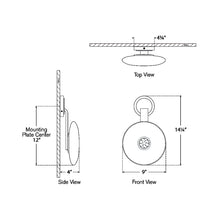 Load image into Gallery viewer, Marisol LED Bath Wall Light - line drawing.
