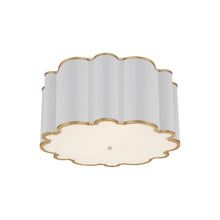 Load image into Gallery viewer, Markos Grande Flush Mount Ceiling Light in White/Gild.
