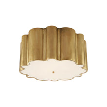 Load image into Gallery viewer, Markos Grande Flush Mount Ceiling Light in Natural Brass.
