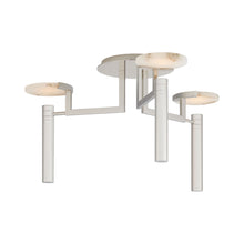 Load image into Gallery viewer, Melange Floating Disc LED Semi Flush Ceiling Light in Detail.
