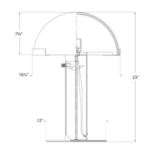 Load image into Gallery viewer, Melange LED Table Lamp - line drawing.
