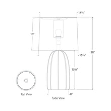 Load image into Gallery viewer, Melanie LED Table Lamp - line drawing.

