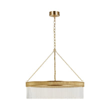 Load image into Gallery viewer, Menil LED Chandelier in Soft Brass (29-Inch).
