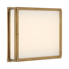 Load image into Gallery viewer, Mercer Square Bath Wall Light in Hand-Rubbed Antique Brass.
