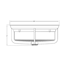 Load image into Gallery viewer, Milton Outdoor Flush Mount Ceiling Light - line drawing.
