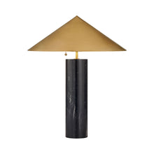 Load image into Gallery viewer, Minimalist Table Lamp in Black Marble.
