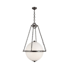 Load image into Gallery viewer, Modern Globe Pendant Light in Bronze.

