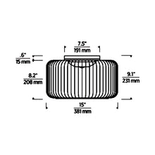 Load image into Gallery viewer, Kai LED Flush Mount Ceiling Light - line drawing.
