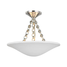 Load image into Gallery viewer, Mollino LED Semi Flush Mount Ceiling Light in Polished Nickel.
