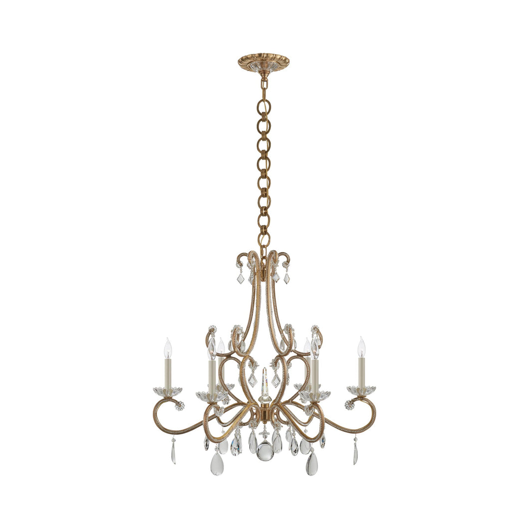 Montmartre Chandelier in Hand-Rubbed Antique Brass (Medium).