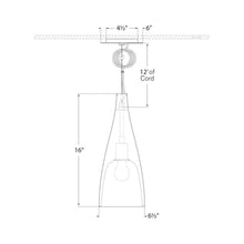 Load image into Gallery viewer, Nimbus LED Pendant Light - line drawing.

