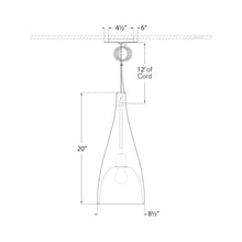 Load image into Gallery viewer, Nimbus LED Pendant Light - line drawing.
