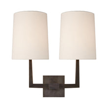 Load image into Gallery viewer, Ojai Double Wall Light in Bronze.
