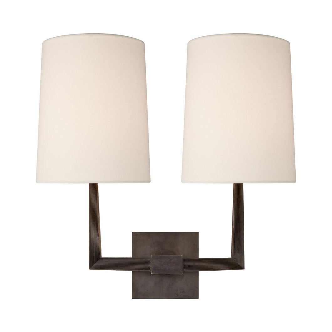 Ojai Double Wall Light in Bronze.