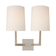 Load image into Gallery viewer, Ojai Double Wall Light in Polished Nickel.
