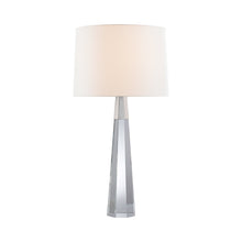 Load image into Gallery viewer, Olsen Table Lamp in Crystal/Polished Nickel.
