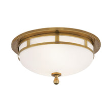 Load image into Gallery viewer, Openwork Flush Mount Ceiling Light in Hand-Rubbed Antique Brass (Small).
