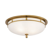 Load image into Gallery viewer, Openwork Flush Mount Ceiling Light in Hand-Rubbed Antique Brass (Large).
