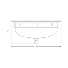 Load image into Gallery viewer, Openwork Flush Mount Ceiling Light - line drawing.
