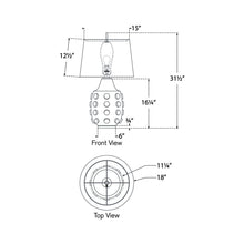 Load image into Gallery viewer, Orly LED Table Lamp - line drawing.
