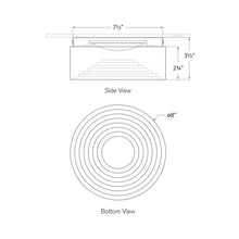 Load image into Gallery viewer, Otto LED Semi Flush Mount Ceiling Light - line drawing.
