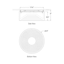 Load image into Gallery viewer, Otto LED Semi Flush Mount Ceiling Light - line drawing.
