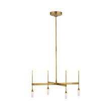 Load image into Gallery viewer, Overture Grande LED Chandelier in Natural Brass (Downlight).
