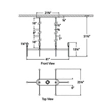 Load image into Gallery viewer, Overture LED Linear Pendant Light - line drawing.
