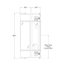 Load image into Gallery viewer, Oxford Bath Wall Light- line drawing.
