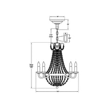 Load image into Gallery viewer, Paris Flea Market Chandelier - line drawing.

