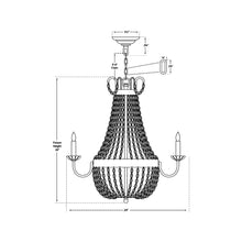 Load image into Gallery viewer, Paris Flea Market Chandelier - line drawing.
