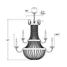 Load image into Gallery viewer, Paris Flea Market Chandelier - line drawing.
