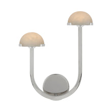 Load image into Gallery viewer, Pedra Assymetrical LED Wall Light in Left/Polished Nickel.
