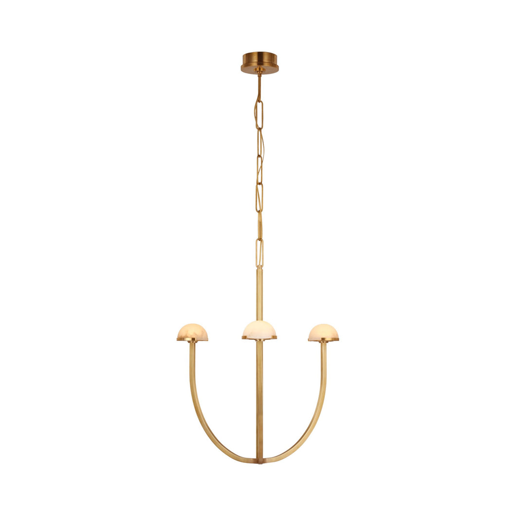 Pedra LED Chandelier in Antique-Burnished Brass (Medium).