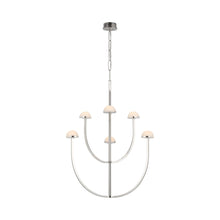 Load image into Gallery viewer, Pedra LED Chandelier in Polished Nickel (Large).
