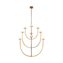 Load image into Gallery viewer, Pedra LED Chandelier in Antique-Burnished Brass (X-Large).
